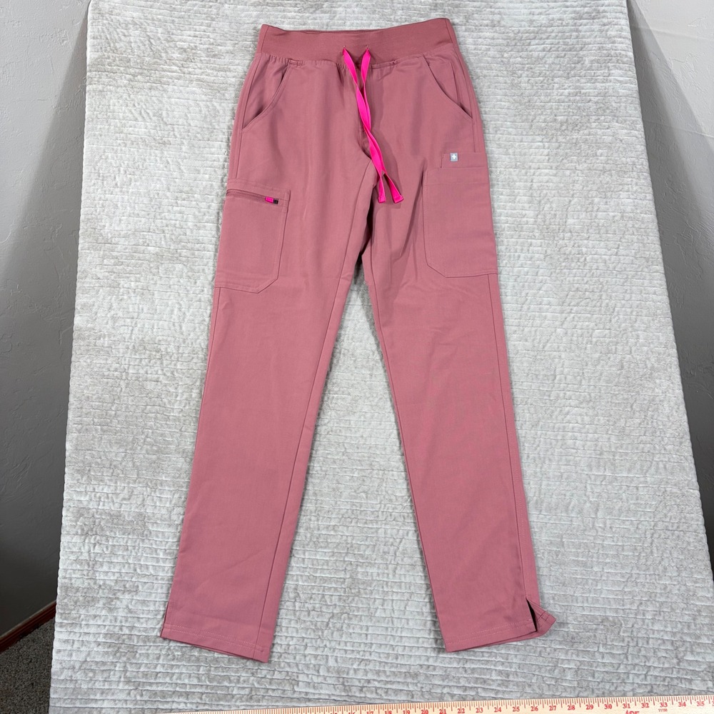 FIGS Technical Collection Mauve Pink Cargo Scrub Pants XS Tall W23SW2018T